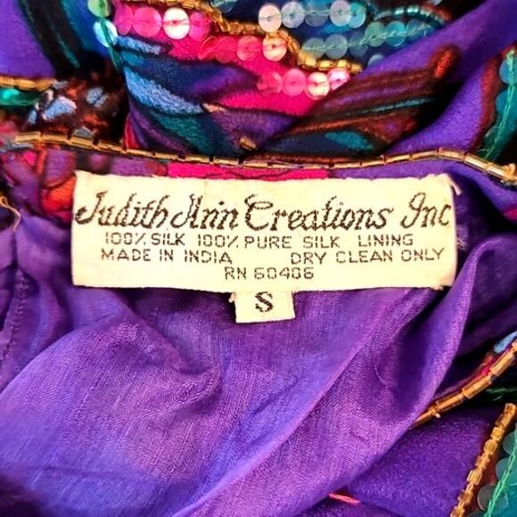 Vintage Judith Ann Creations Silk Gypsy Skirt & Top Set Size Small - Picture 4 of 4